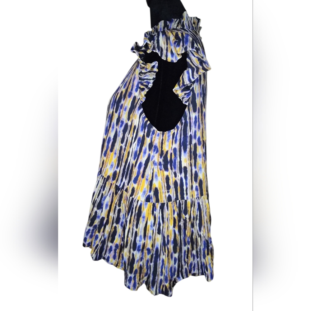 Corey Lynn Calter Aurora Top Drizzle Flutter Sleeve Blouse, Womens Medium - Picture 3 of 7